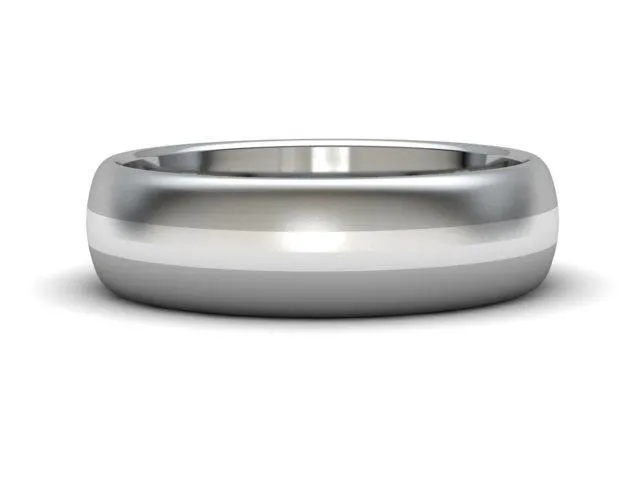 Titanium Sterling Inlay Band