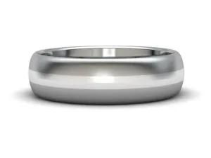 Titanium Sterling Inlay Band