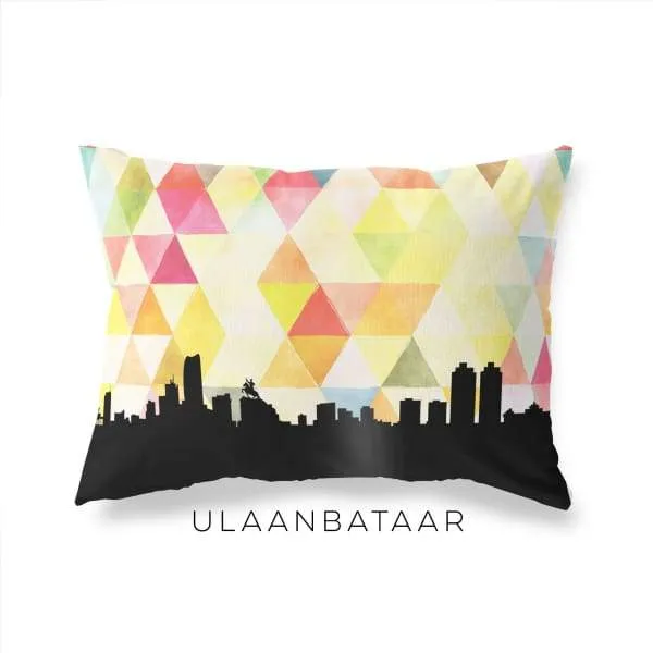 Ulaanbaatar, Mongolia geometric skyline