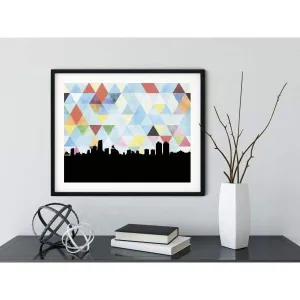 Ulaanbaatar, Mongolia geometric skyline