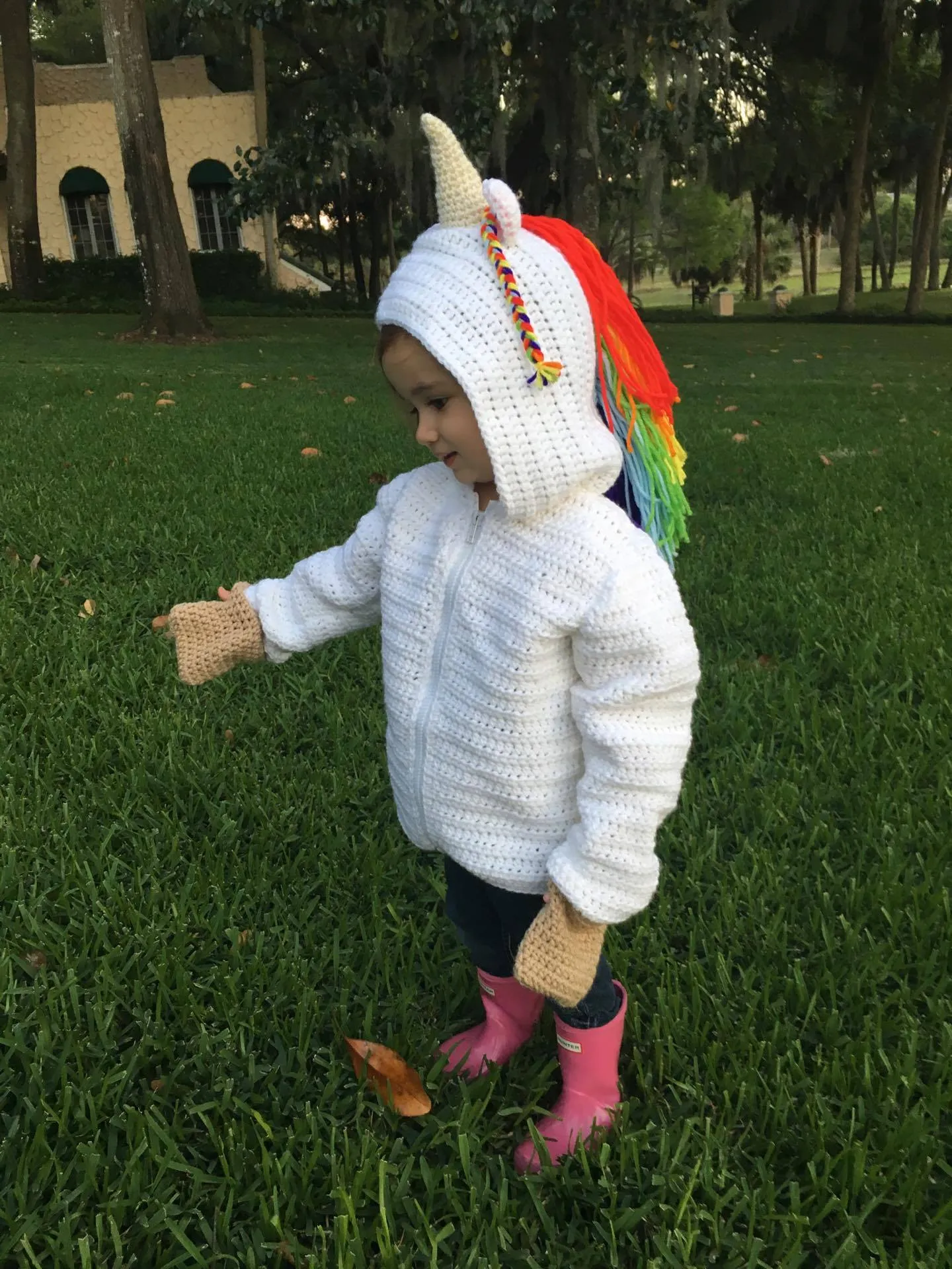 Unicorn Child's Hoodie Crochet Pattern