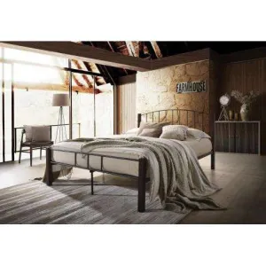 Urban Solid Wood Metal Post Bed frame