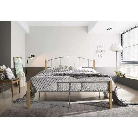 Urban Solid Wood Metal Post Bed frame