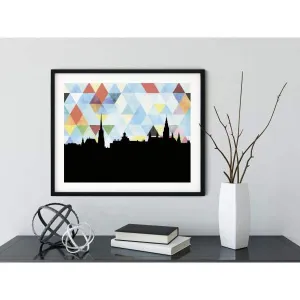 Vienna, Austria geometric skyline