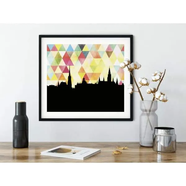 Vienna, Austria geometric skyline