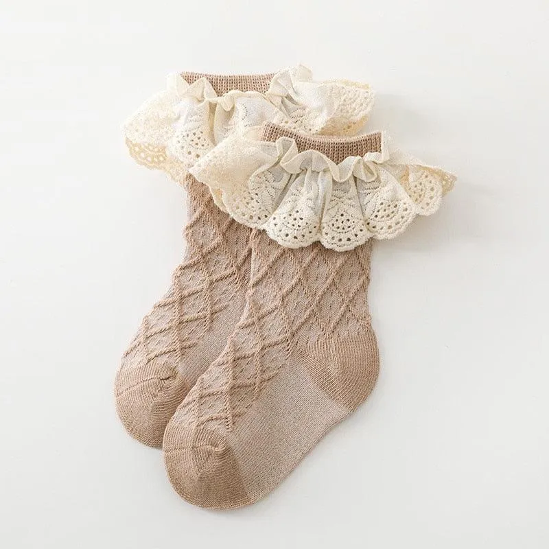 Vintage Frilled Lace Socks (two pairs)