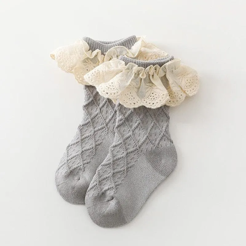 Vintage Frilled Lace Socks (two pairs)