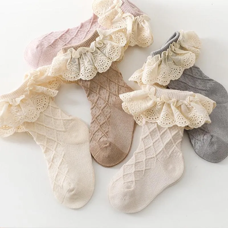 Vintage Frilled Lace Socks (two pairs)