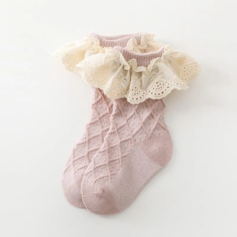 Vintage Frilled Lace Socks (two pairs)