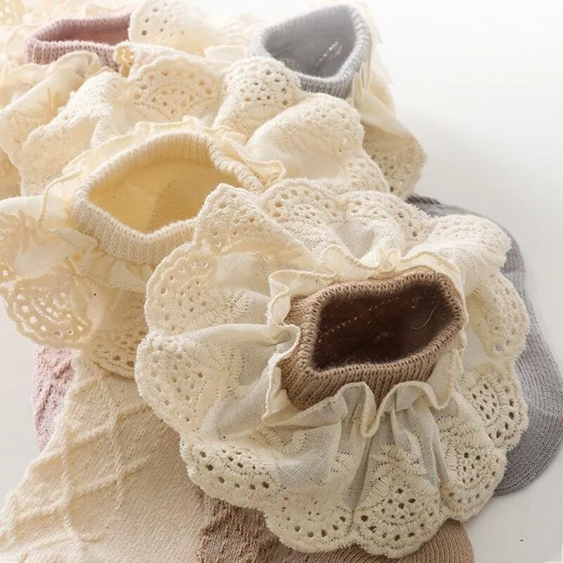 Vintage Frilled Lace Socks (two pairs)