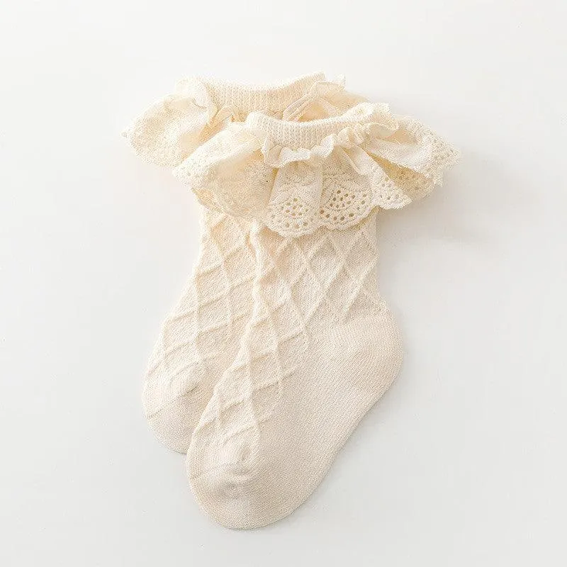 Vintage Frilled Lace Socks (two pairs)