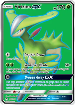 Virizion GX 197/214 FULL ART FOIL RARE