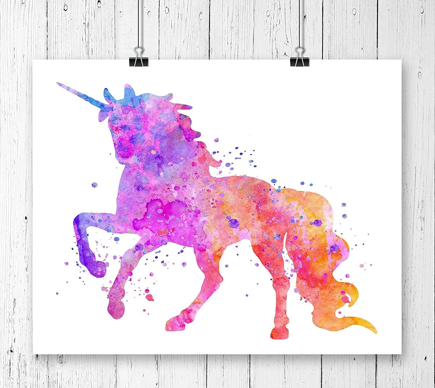 Watercolor Unicorn Art Print - Unframed