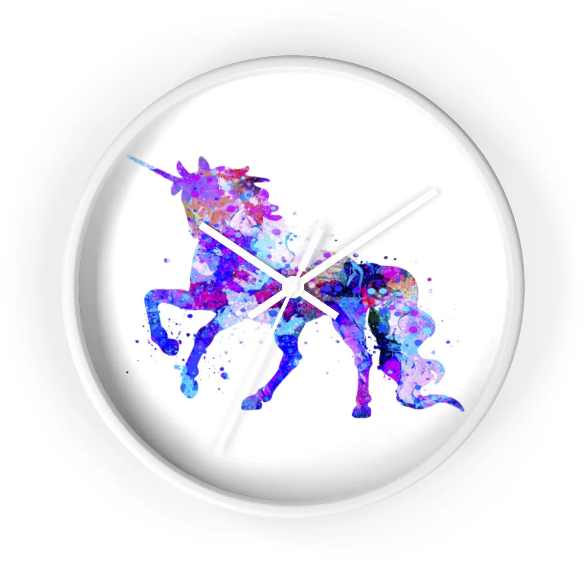 Watercolor Unicorn Wall Clock