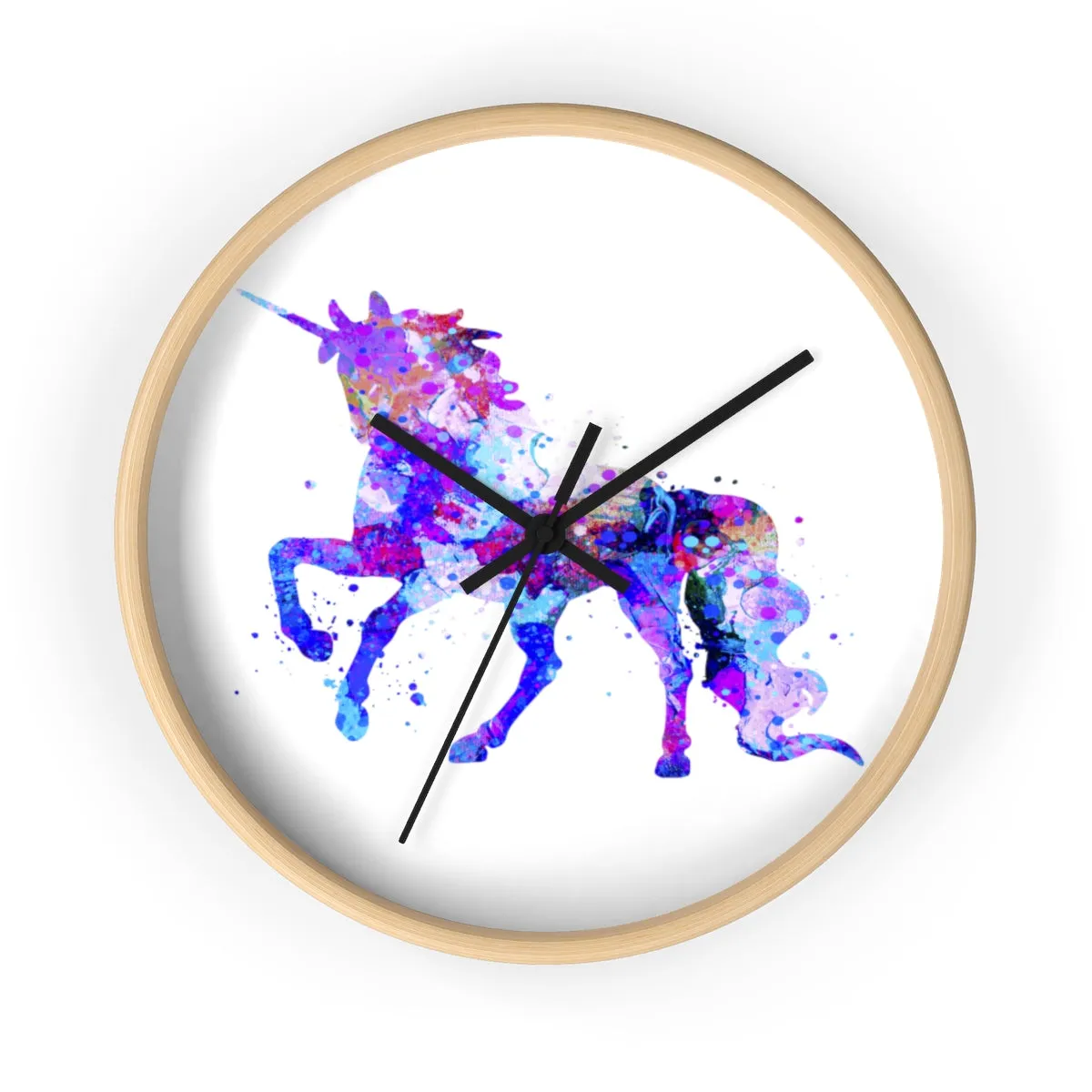 Watercolor Unicorn Wall Clock