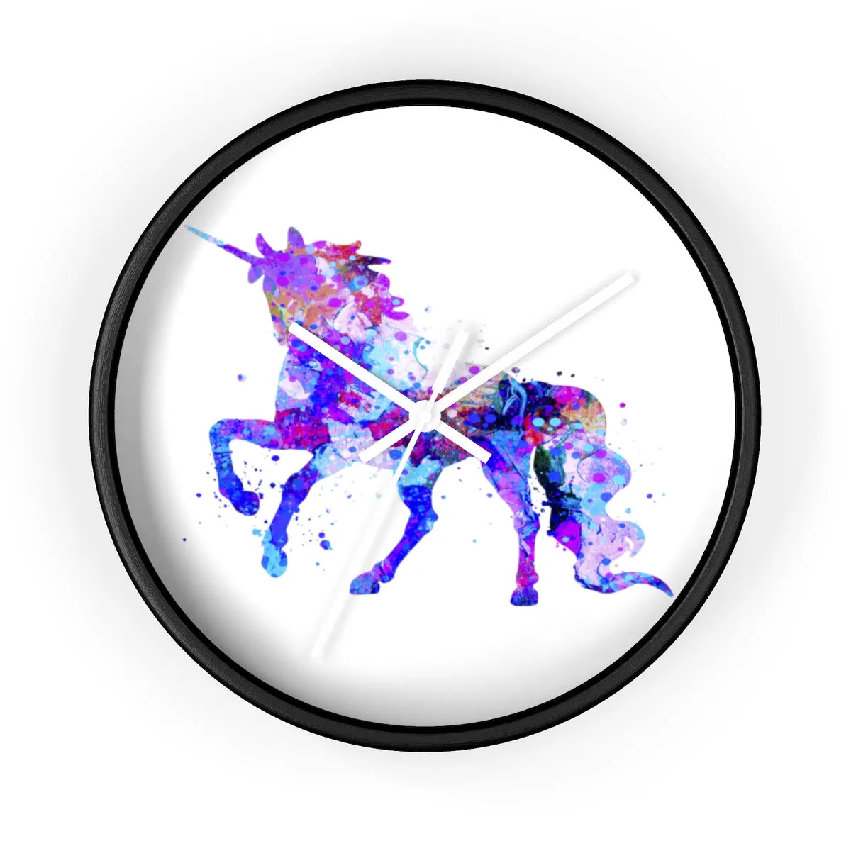 Watercolor Unicorn Wall Clock