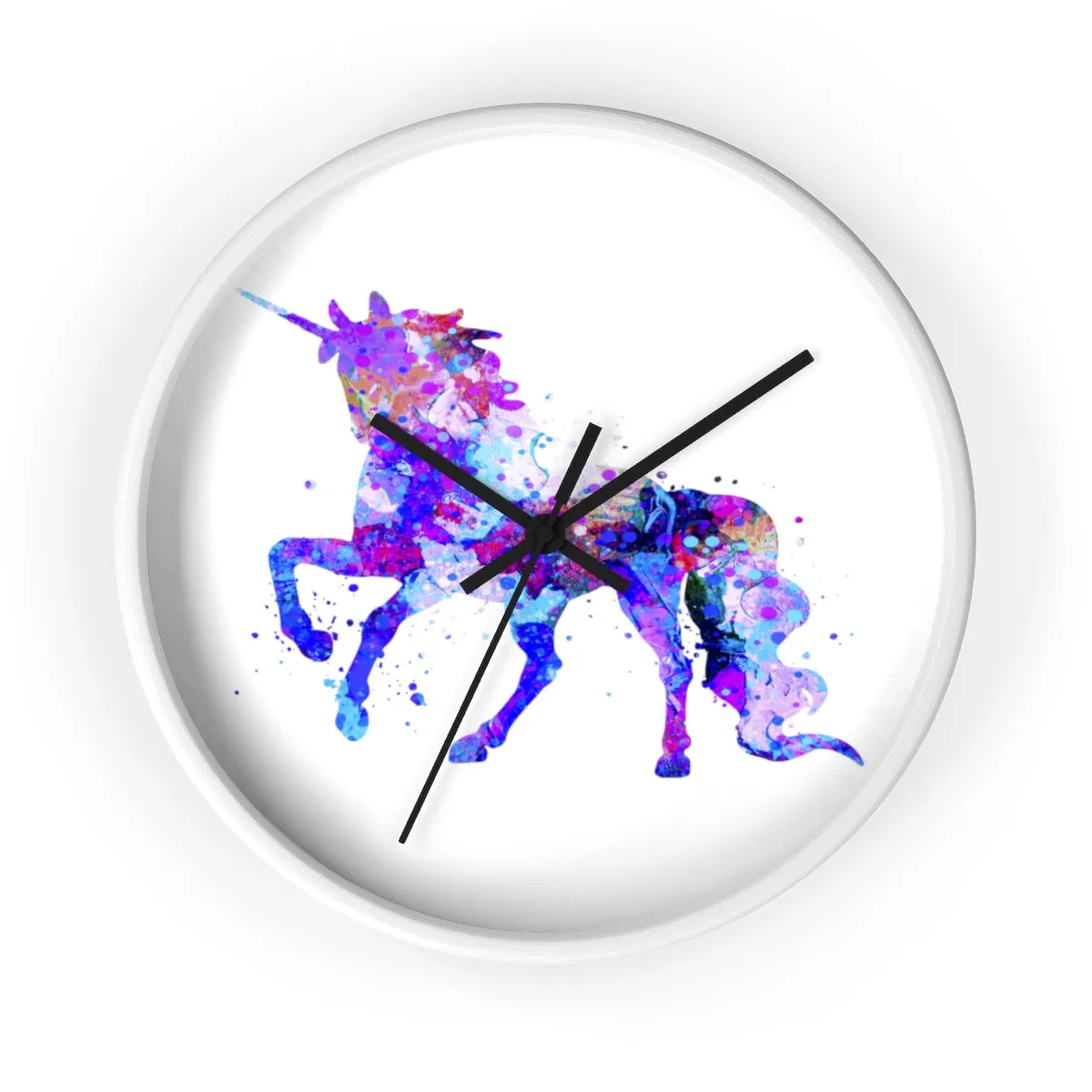 Watercolor Unicorn Wall Clock