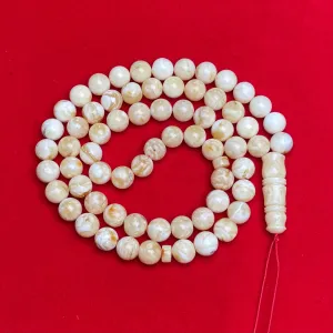 WHITE AMBER MISBAHA 10,8mm 47,3g