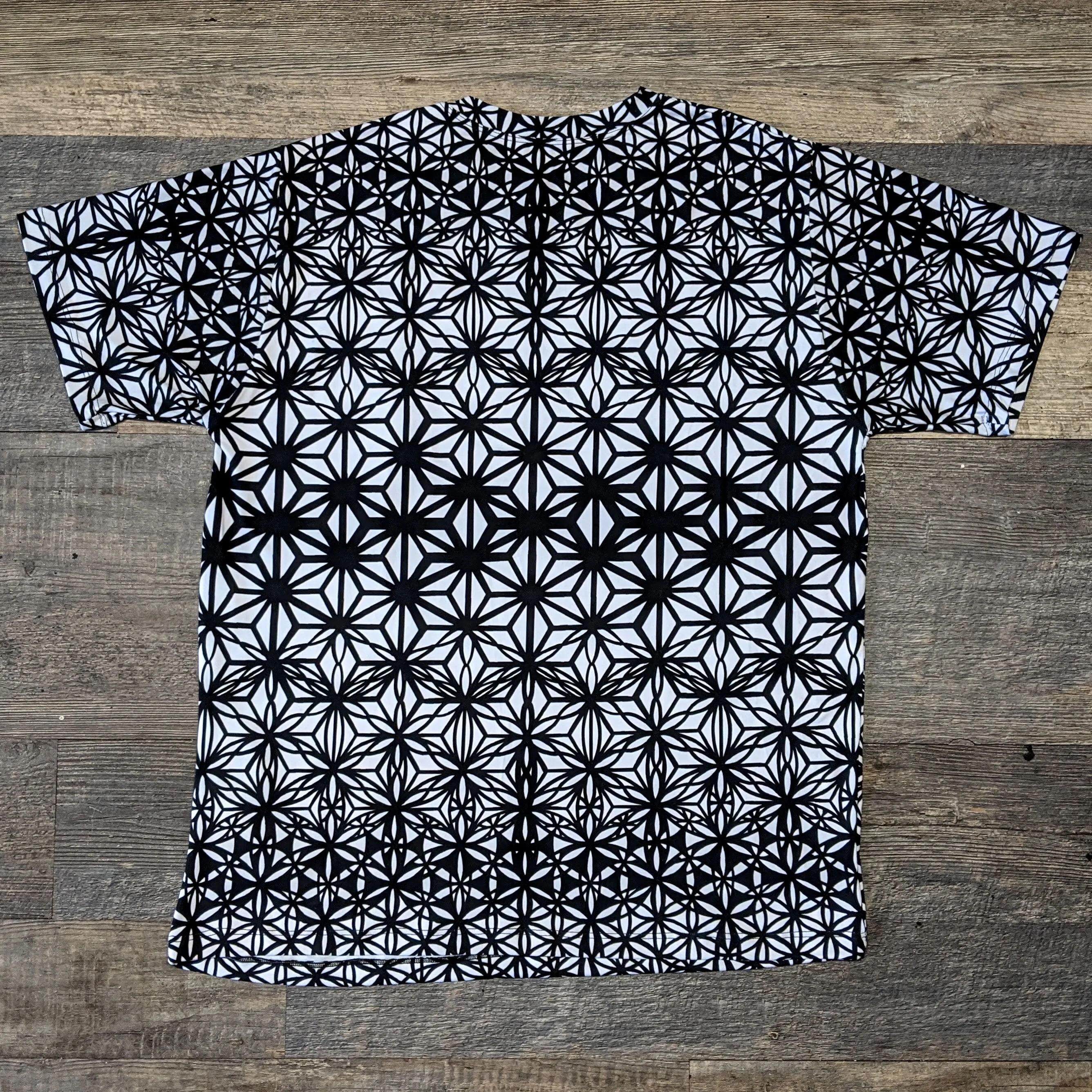 White Fractal Flowers T-shirt