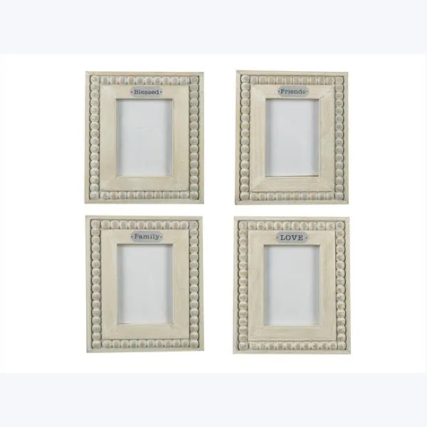 Wood Picture Frames-Blessed, Family, Love, Friends