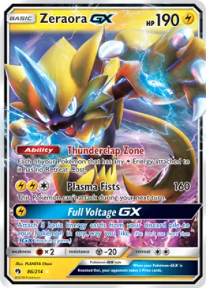 Zeraora GX 86/214 FULL ART RARE FOIL